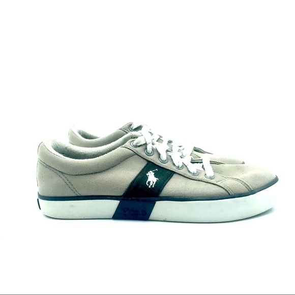 Polo Giles Gray & Black Men’s Canvas Sneakers, 8D - Picture 6 of 8